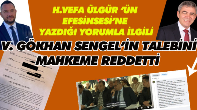 SENGEL’İN CEZA TALEBİNE RED